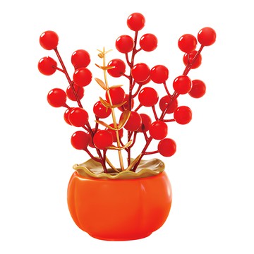 小麥購物 新年發財果桌面擺件 CNY025  大吉大利  小款(5 x 5 x 17cm)