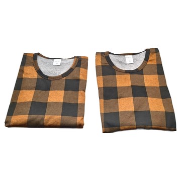 MI MI LEO MIT時尚刷毛經典格紋機能服 2件  M  曼寧風潮黃