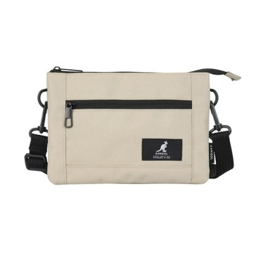 KANGOL 側背包 卡其 三層 扁包 斜背包 小包包 6625170331