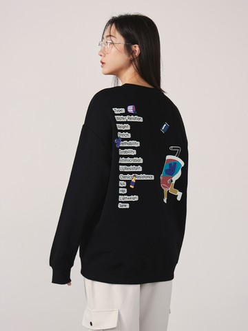 簡約插畫背圖大學T