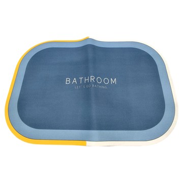 Amance 雅曼斯 軟式硅藻吸水浴室踏墊  60 x 40cm  深淺藍  1入