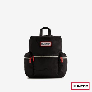 上方開扣尼龍迷你後背包-黑色