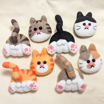 羊毛氈喵鼻家族磁鐵款