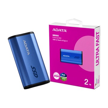 ADATA SE880 2TB 外接式固態硬碟(鈦藍)