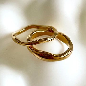 極簡風格 波浪設計 戒指 / 適合金屬過敏者 戒指 防過敏