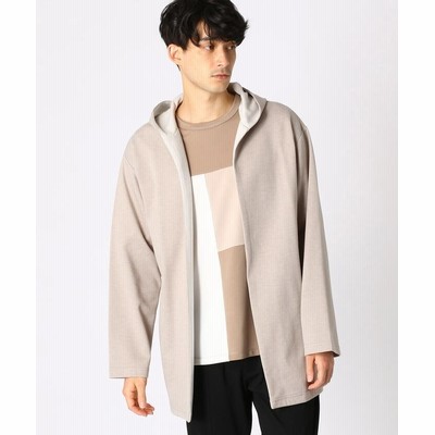 コムサイズムメンズ ダブルフェイス フード付き カーディガン メンズ ベージュ 通販 Lineポイント最大get Lineショッピング