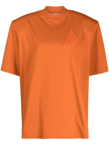 The Attico - Kilie structured T-shirt - women - Cotton - 42 - Orange
