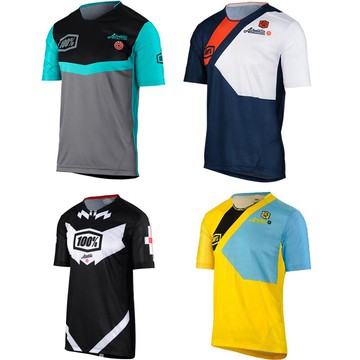 夏季短袖透氣速干100%速降服定制山地車賽車騎行服上衣外貿球衣T