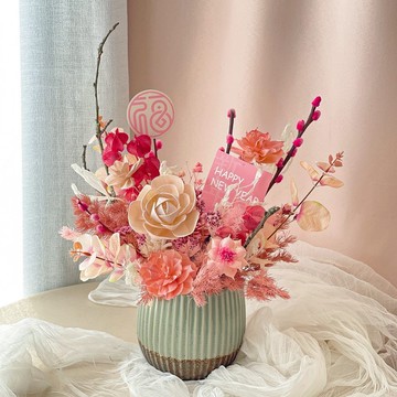 【新年盆花專區】T46福氣滿滿新年福桶 / 春節賀禮 新年盆花 年節