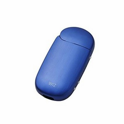iqos アイコス 用 アルミ ケース 2.4 plus / 2.4 両対応 ストラップホルダー付き 工具不要 ネオジウム磁石で簡単装着 wiz (ブルー)