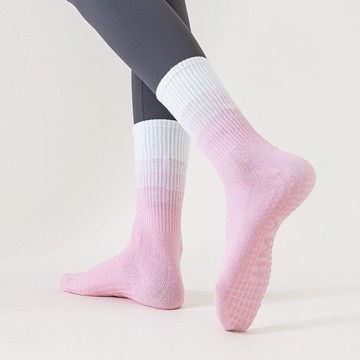 🌟折價券必買🌟襪子 精梳棉防滑矽膠中筒襪瑜伽襪【I0268】OCT23｜5色 19LADY〔現貨〕