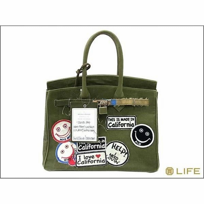 新古品】READYMADE レディメイド VINTAGE COTTON TRAVEL BAG ヴィンテージ コットン トラベル バッグ  カーキ(オリーブグリーン)系 /本店 | LINEブランドカタログ