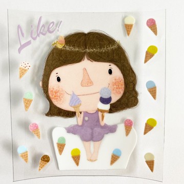 一起來貼貼/立體質感防水轉印貼紙/Dolly朵力10.0/LIKE! ICE