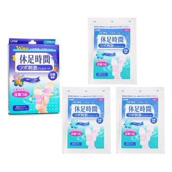 Lion 獅王 休足時間舒適清涼足貼 12 pcs-手足護理