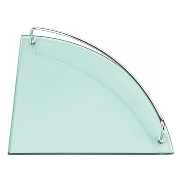 KOXINA 強化玻璃轉角置物架  25 x 25cm  透明  1個