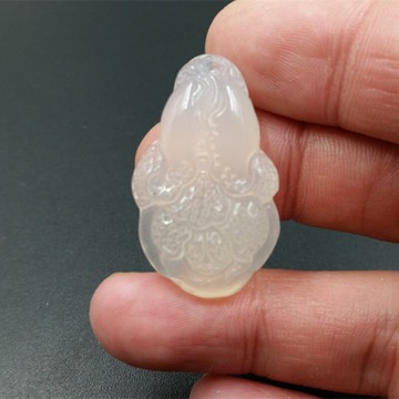 a貨天然玉石冰種玉髓白菜玉掛件白玉髓白菜吊墜玉墜廠家直銷