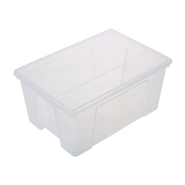 KEYWAY 聯府 1號易利掀蓋整理箱 41L  透明色  384 x 547 x 260mm  1個