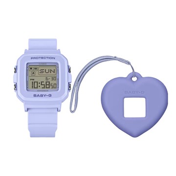 【CASIO 卡西歐】BABY-G+PLUS 系列 俏皮可愛 時尚趣味 紫丁香紫色 BGD-10KH-2B_39mm