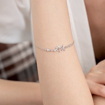 閃鑽花瓣隨風飄舞手鍊-E20082