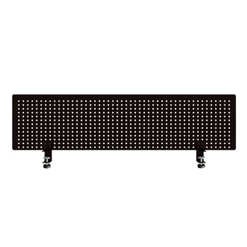 《C&B》路蓋特120cm桌上洞洞鐵板隔屏黑色