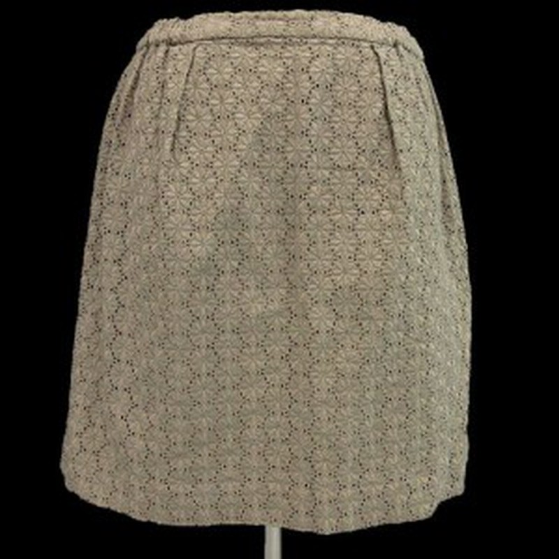 中古 ミミ ロジャー Mimi Roger 台形スカート ひざ丈 コットン 総裏地 レース 日本製 花柄 グレージュ M レディース 通販 Lineポイント最大1 0 Get Lineショッピング