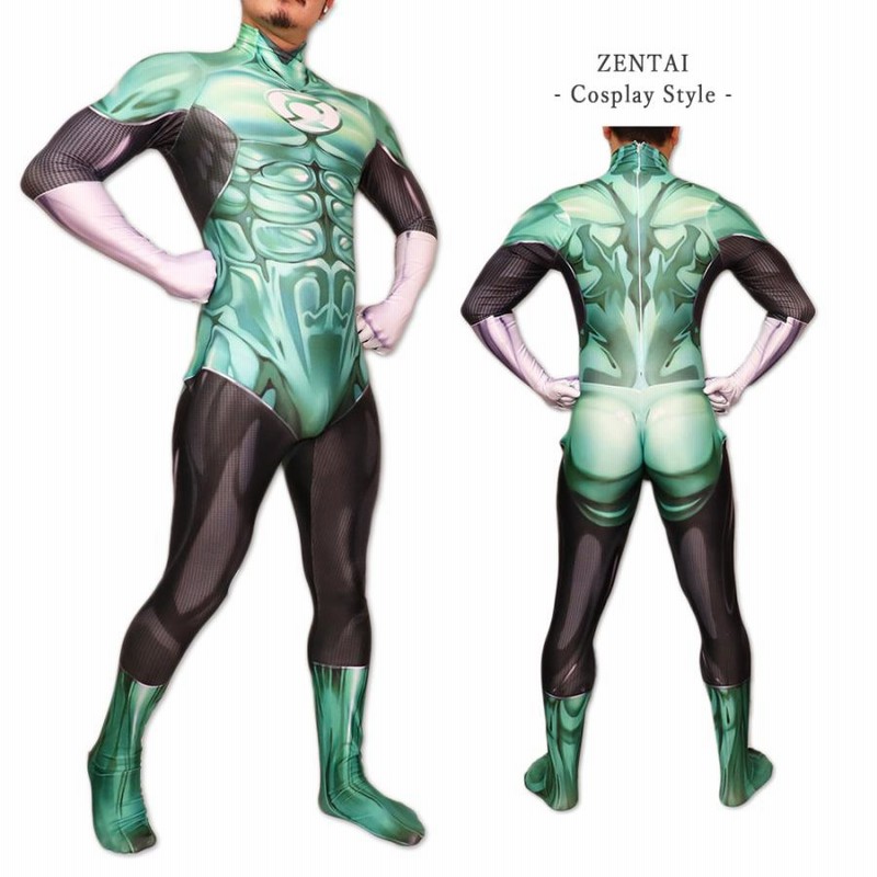 アートソン製　全身タイツ　ゼンタイ　Zentai　170-180cm グリーン 楽天市場】蛍光グリーンタイツ 男性女性兼用 ゼンタイ ZENTAI