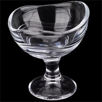 創意波浪形冰淇淋碗玻璃碗米飯碗沙拉碗甜品碗布丁雪糕碗冰激淋碗