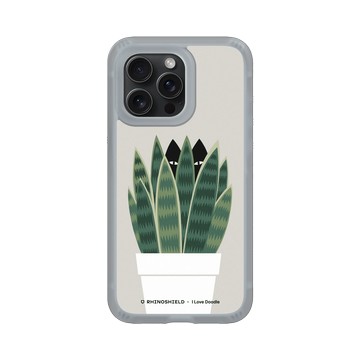 iPhone 15 Pro Max AirX 流變灰 - ilovedoodle (Lim Heng Swee) - Cat and Plant - 貓迷藏