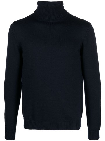 Roberto Collina - roll-neck merino wool jumper - men - Merino - 56 - Blue