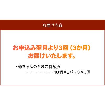 ふるさと納税 南九州市 菊ちゃんのたまご(特級卵)定期便