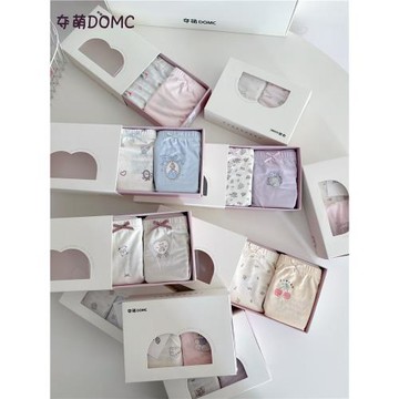 小黑托昵兒童品質內褲女童平角褲可愛卡通寶寶四角褲不夾屁舒適