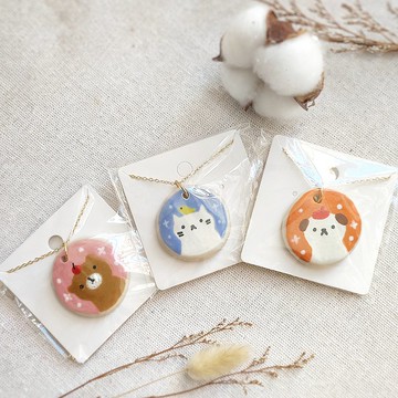 【特價】彩繪動物陶瓷項鍊 / 頸鍊 / 吊墜