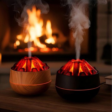 台灣熱賣🔥 仿真火山加濕器usb大容量家用臥室辦公室火焰桌面保濕噴霧 香氛機 薰香機 火山香薰機 擴香機 加濕器 EG