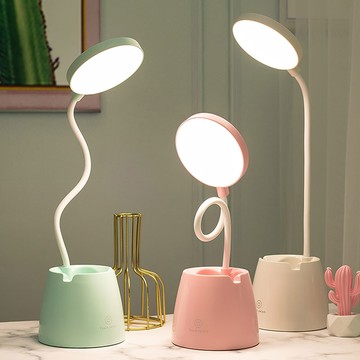 筆筒燈 USB筆筒燈 小夜燈 充電台燈筆筒LED護眼臺燈電池充電學生書桌閱書臥室床頭照明防近視USB插頭【MJ23424】