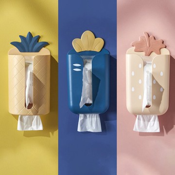 抽紙盒壁掛式家用客廳創意免打孔倒掛廚房臥室廁所收納掛壁紙巾盒