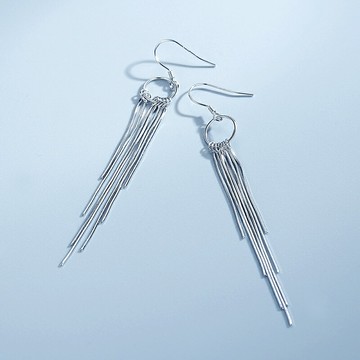 925純銀流蘇耳環女長款氣質網紅耳墜ins顯臉小耳飾超仙時尚銀飾品