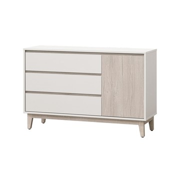 【唯熙傢俱】紀薇橡木雙色4尺抽屜櫃