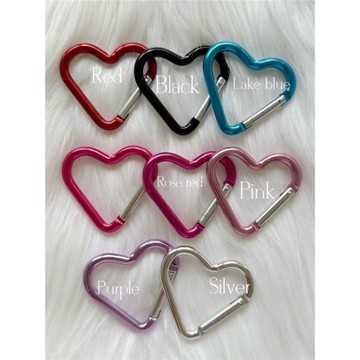 可愛彩色掛件心形掛扣愛心掛鉤背包外掛鑰匙扣旅游登山扣包掛件