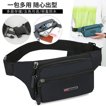 特賣🎀多功能防水新款腰包男女耐磨大容量收銀生意工地幹活運動手機錢包 大容量側背男包 休閒男生斜挎包 工地包 胸包 單肩郵