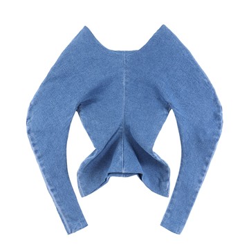 alexanderwang 牛仔長袖露肩上衣