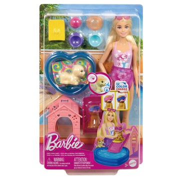 Barbie 芭比 芭比與寵物遊戲系列 狗狗游泳池派對  1盒