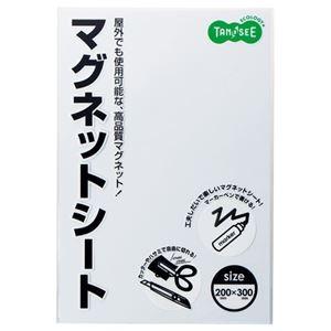 まとめ） TANOSEE マグネットカラーシート ワイド 300×200×0.8mm 白 1