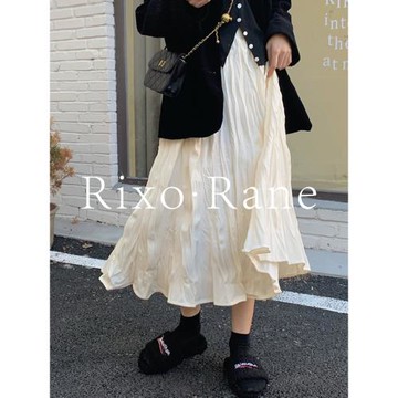 法國Rixo Rane 釋放浪漫⭐法式復古高腰半身裙女顯瘦小個子百褶裙