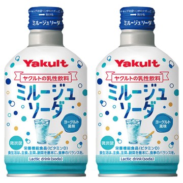 Yakult 養樂多 優格碳酸飲料 日本原裝進口 添加維生素D 微碳酸氣泡清涼爽口  300ml  2瓶