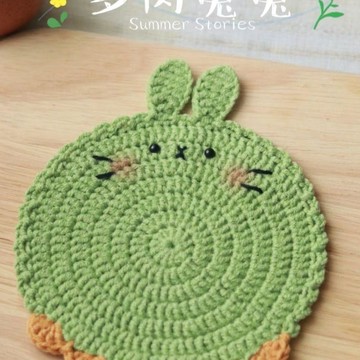 保教會💡深空棉麻可愛卡通解壓手工毛線編織DIY杯墊 diy手作材料包小物 手作材料包情侶 手縫打發時間diy