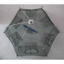 【加固型捕魚籠-6進口100cm-直徑100cm-2套/組】加固型密眼網 捕魚網 捕蝦網 地籠 魚籠 蝦籠-76029