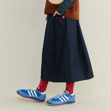 a la sha 造型蘋果喵牛仔氣球裙