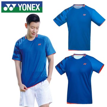 YONEX尤尼克斯羽毛球服YY秋冬運動速干透氣短袖男女情侶款T恤上衣
