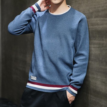 毛衣男士春秋季圓領寬松百搭針織打底衫2021新款韓版潮流外套男裝