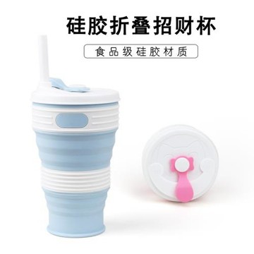 新款硅膠壓縮折疊咖啡杯伸縮水杯便攜酒店杯創意日用百貨禮品